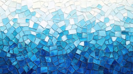Abstract blue mosaic tile texture background. (2)