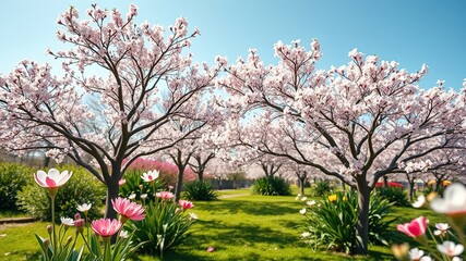 Fototapeta premium Springtime April Event Spots - Vibrant Outdoor Scenes