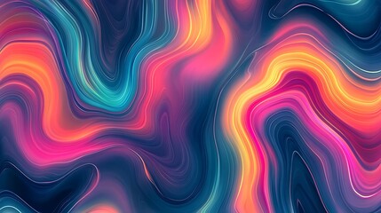 Obraz premium Abstract Colorful Swirling Wave Pattern Design