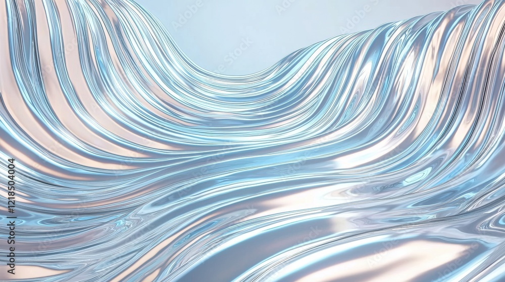 Poster sleek metallic pipe reflections in an industrial environment smooth texture dynamic view of modern d