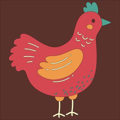 Chicken Retro Vectors & Illustrations