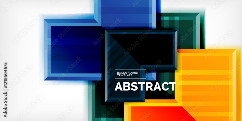 Poster Arrow symbols created with 3d effects and line texture geometric abstract background
