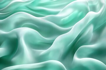 Fototapeta premium Abstract 3d rendering of flowing liquid shapes. Smooth metallic textures for a futuristic feel. Poster, cover, branding, banner, placard., Generative AI