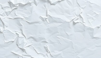 Obraz premium Textured White Paper Background: Crumpled, Fragile, Elegant Design folds lines clean simple