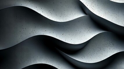 Dynamic flow of abstract metallic waves displaying graceful movement and modern industrial aesthetic