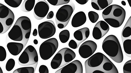 Abstract grayscale pattern of irregular organic shapes.