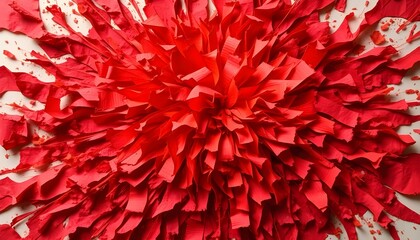 Crimson Paper Explosion: A Tactile Tapestry of Hidden Narratives red art torn edges rough 