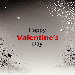 Happy valentines day background with heart balloons