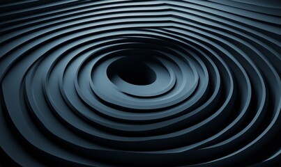 Abstract 3d rendering of spiral rings. Circular geometric patterns creating depth. Modern design for poster, cover, branding, banner, placard., Generative AI