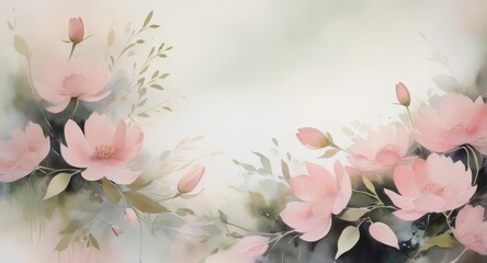 ilustraci&oacute;n flores pintadas en acuarela