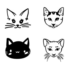 The fat cat face logo design is cute and inspires a positive impression