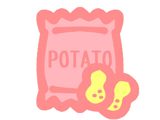 ポテトチップスのイラスト素材