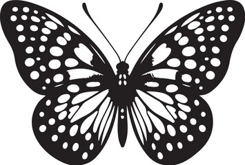 butterfly silhouette vector image.