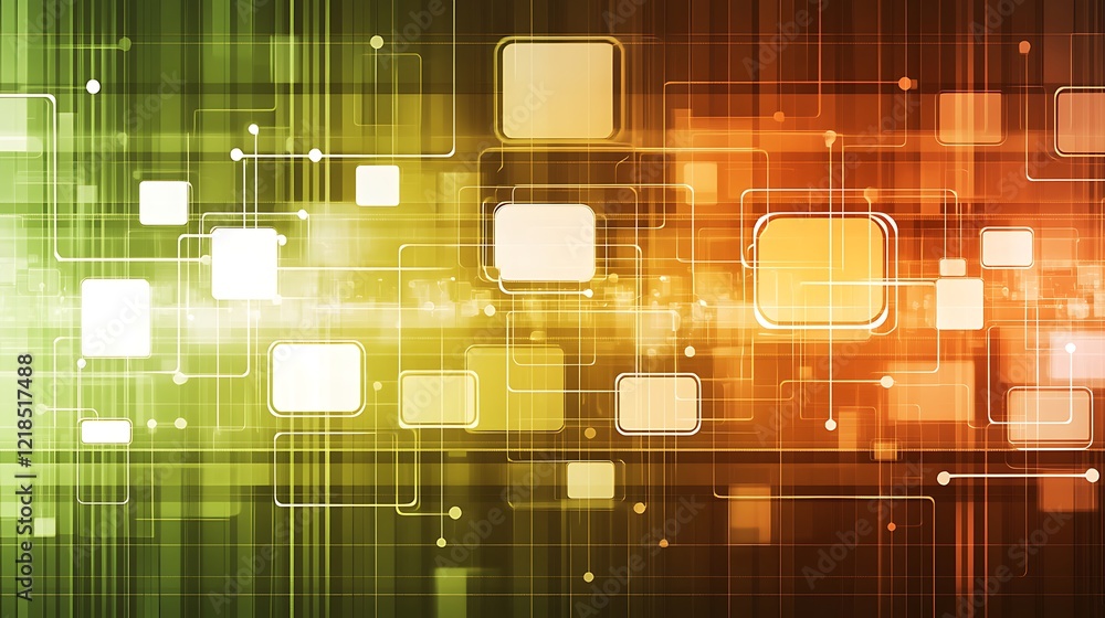 Poster abstract technology background showing interconnected digital elements