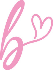 Letter B Heart Logo Design	 , B Heart Logo