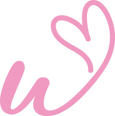 Letter U Heart Logo Design , U Heart Logo