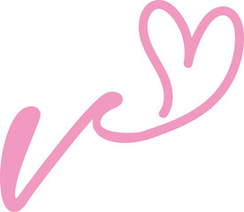Fototapeta premium Letter V Heart Logo Design , V Heart Logo