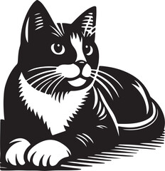 cat silhouette vector image