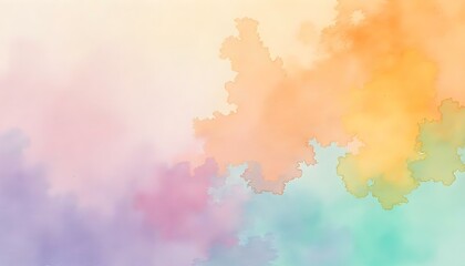 A vibrant abstract design with layered paint strokes, splashes of soft colors, and dynamic brush textures