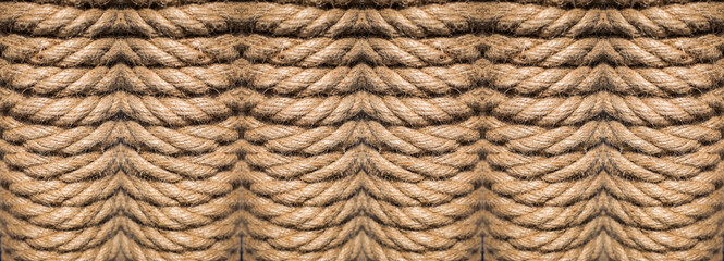 The rope wrapped around the pillars