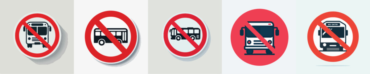 traffic sign vector no bus entry