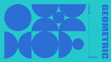 Abstract geometry brutalism background. Brutalist banner template, event design for digital advertisement and social media. Creative shape layout design