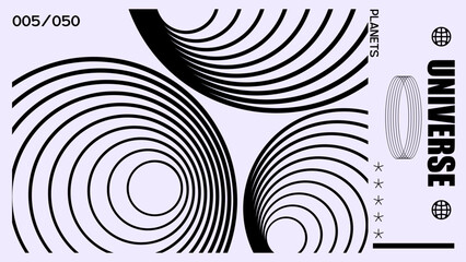 Abstract geometry brutalism background. Brutalist banner template, event design for digital advertisement and social media. Creative shape layout design