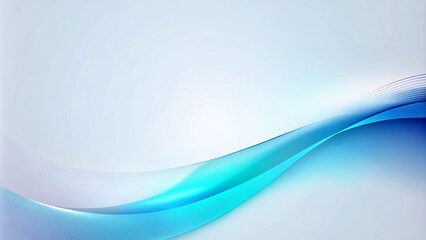 Obraz premium Elegant Blue Gradient and Smooth Curved Lines for PowerPoint Slides