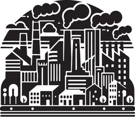 Factory silhouette vector Images