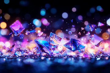 Obraz premium Ethereal Pastel Bokeh: Dreamy Iridescent Lights Drifting Across Soft Background