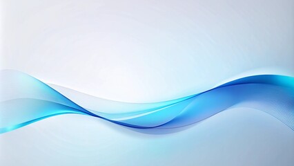 Elegant Blue Gradient and Smooth Curved Lines for PowerPoint Slides