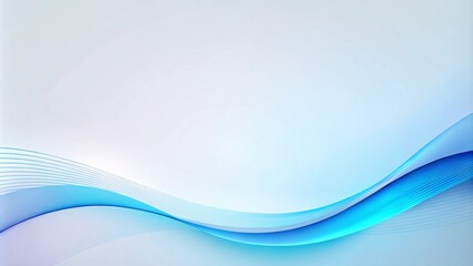 Obraz premium Elegant Blue Gradient and Smooth Curved Lines for PowerPoint Slides