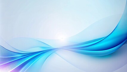 Obraz premium Elegant Blue Gradient and Smooth Curved Lines for PowerPoint Slides