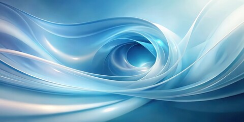 Fototapeta premium Soft focus swirling shapes in calming blue hues against a subtle gradient background , gradient, calm