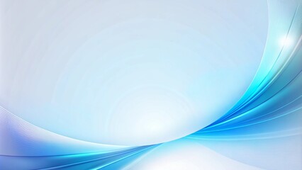 Elegant Blue Gradient and Smooth Curved Lines for PowerPoint Slides