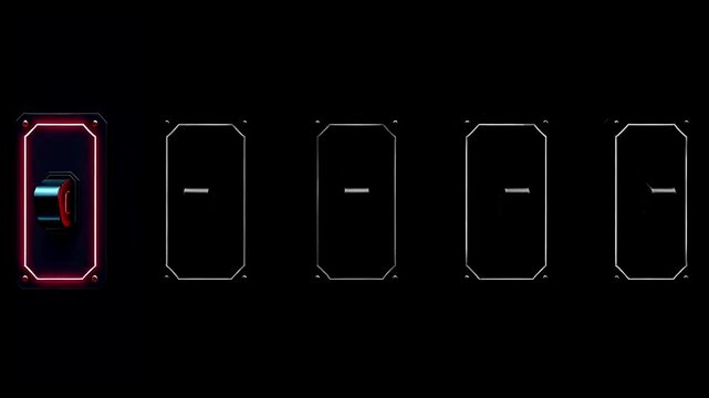 Neon light switch turning on and off - sending secret code 