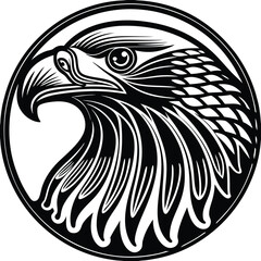 eagle tattoo vector illustration