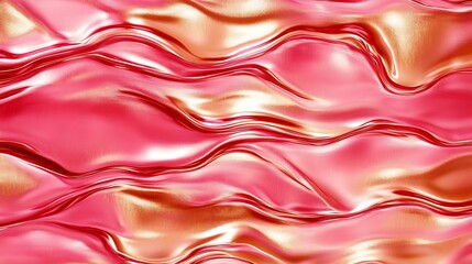 Obraz premium Abstract Pink and Gold Wave Pattern Design