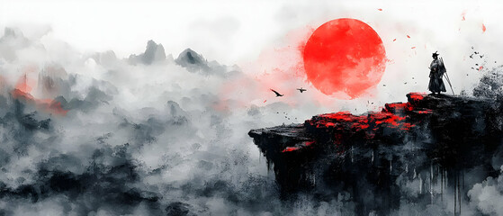 Samurai Sunset, Misty Peak, Game Art