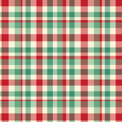 red, green and white color tartan check seamless plaid pattern background for textile design .Perfect for textile or print design. vector illustration.