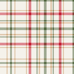 green, brown and red tartan check seamless plaid pattern background for textile design .Perfect for textile or print design. vector illustration.