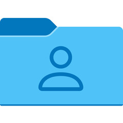 Naklejka premium Person Folder Icon
