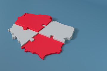 Poland map puzzle is showing government and unity