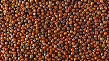 background of sorghum seeds, Top view, Flat layout