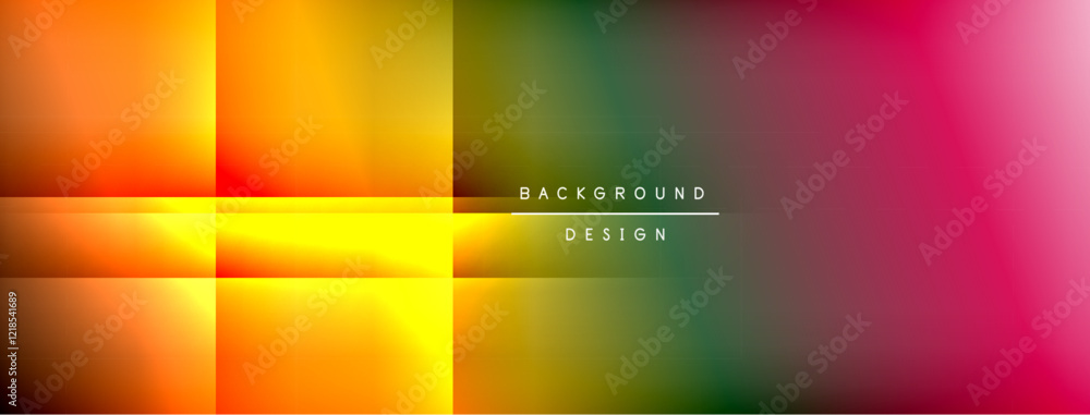 Poster Dynamic shadow lines with gradient colors geometric background