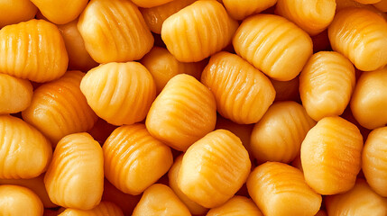 Fototapeta premium Simple Elegant Close-up of Gnocchi - Ideal for Food Bloggers and Italian Restaurants