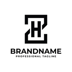 Letters ZH Monogram Logo, suitable for any business with HZ or ZH initials