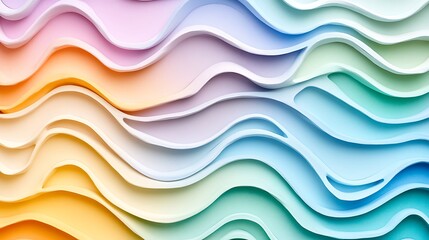 Obraz premium Abstract pastel wavy layered design background