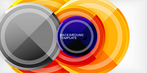 Minimal geometric abstract background. Circle triangle design