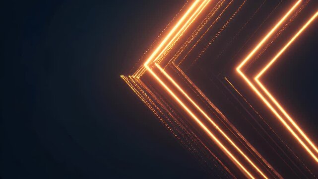 Abstract Neon Lines: A mesmerizing arrangement of vibrant, glowing neon lines on a dark background creates a dynamic and visually compelling abstract artwork.,  4k video